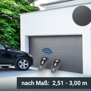Garagentor nach Maß, eisenglimmer, Breite 3,01-3,50m, inkl. Torantrieb